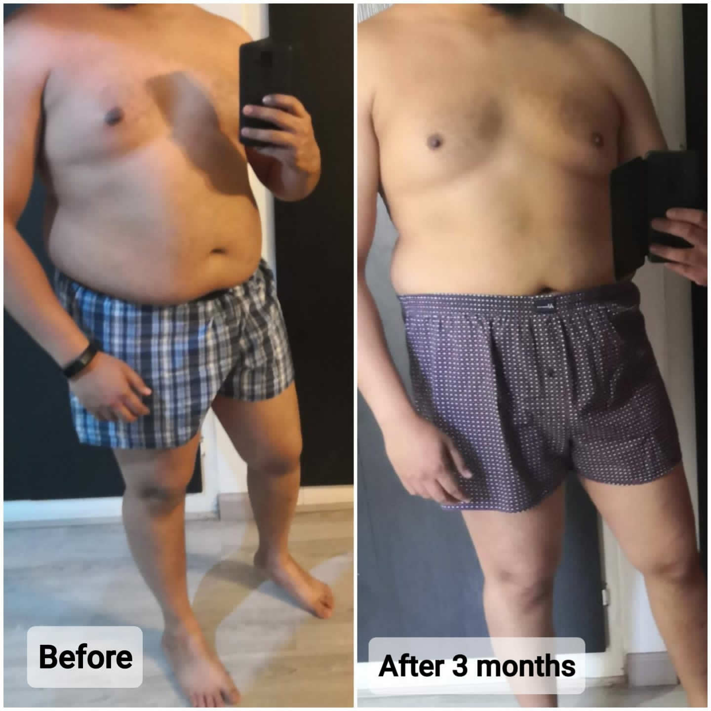 Before and after weight loss